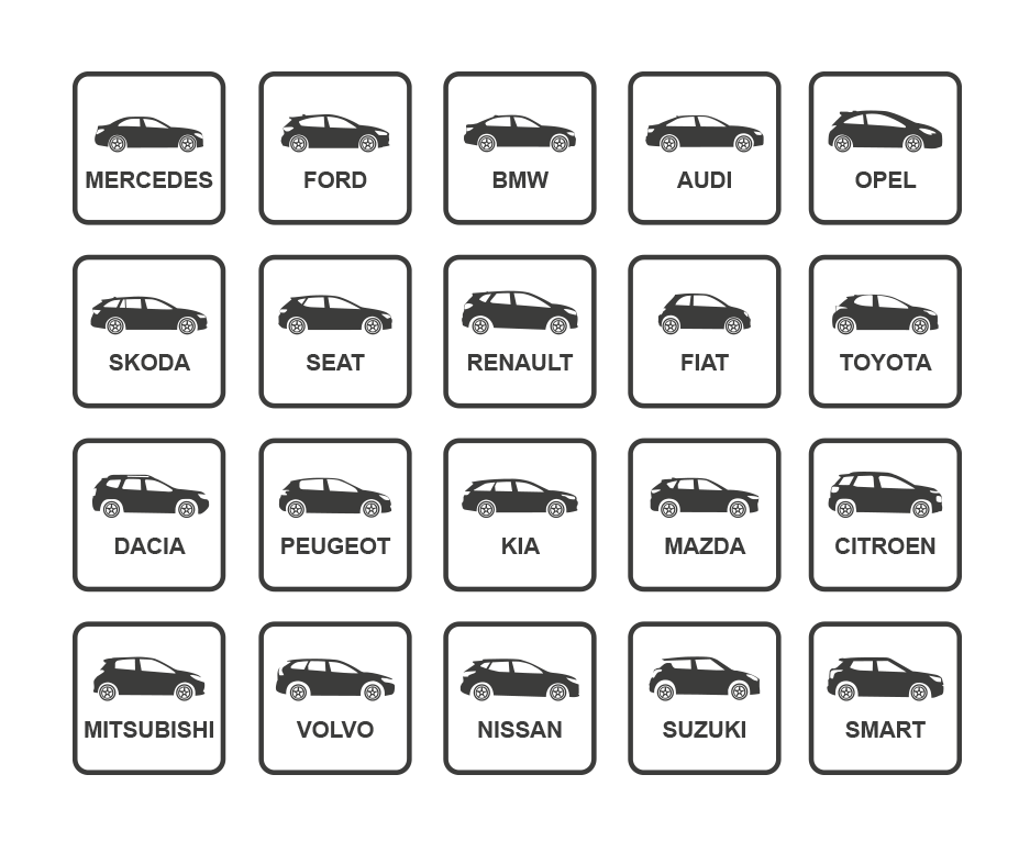 les modèles de véhicules couverts par la valise de diagnostic Launch X-431 EURO TURBO MERCEDES,FORD,BMW,AUDI,OPEL,SKODA,SEAT,RENAUT,FIAT,TOYOTA,DACIA,PEUGEOT,KIA,MAZDA,CITROEN